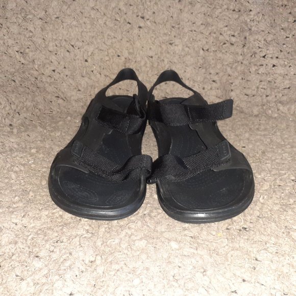 CROCS-Swiftwater Expedition Black Sandals 206526-Men's Size 11-Near Mint - Picture 3 of 7